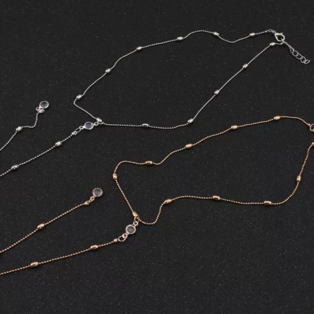 *NEW Gold Boho Long Bead Crystal Pendant Necklace - Picture 4 of 10